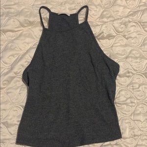 JOHN GALT RIBBER GREY HALTER TOP